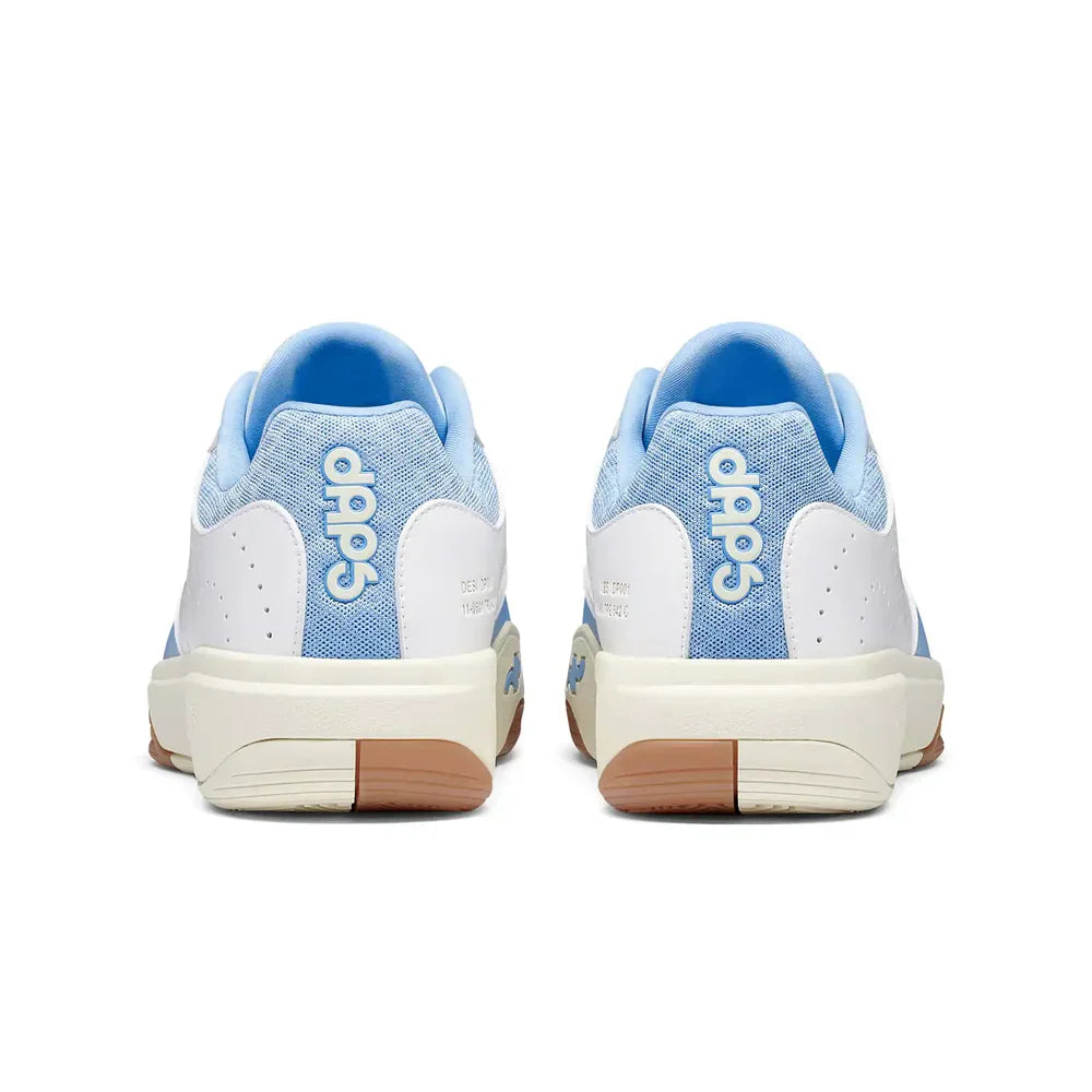 Men’s DAPS DESI Low pickleball shoes in baby blue and white by DAPSFIT, featuring breathable design and supportive sole.