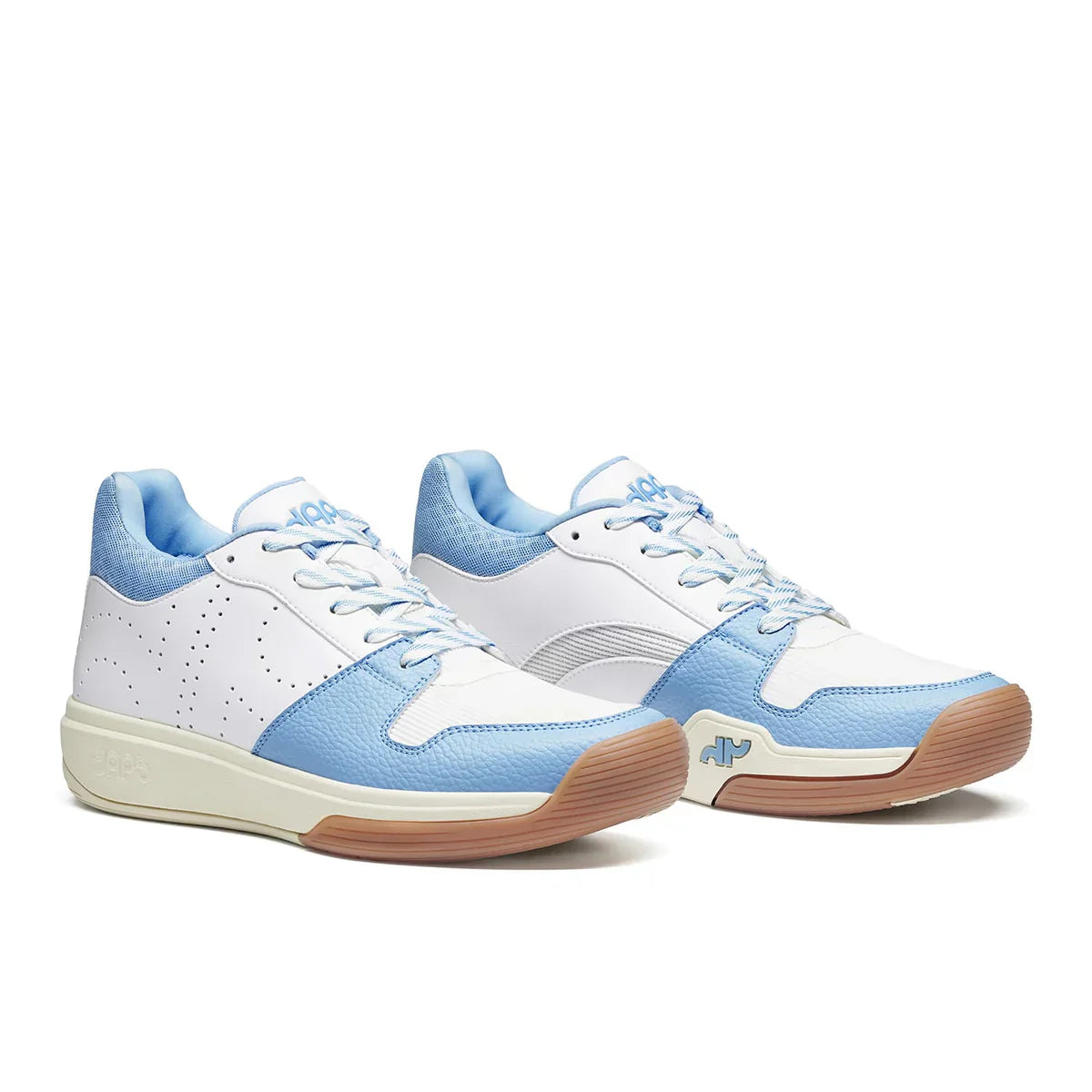 Men's DAPS DESI Mid pickleball shoes in baby blue and white by DAPSFIT, showcasing the stylish athletic design and comfortable fit.