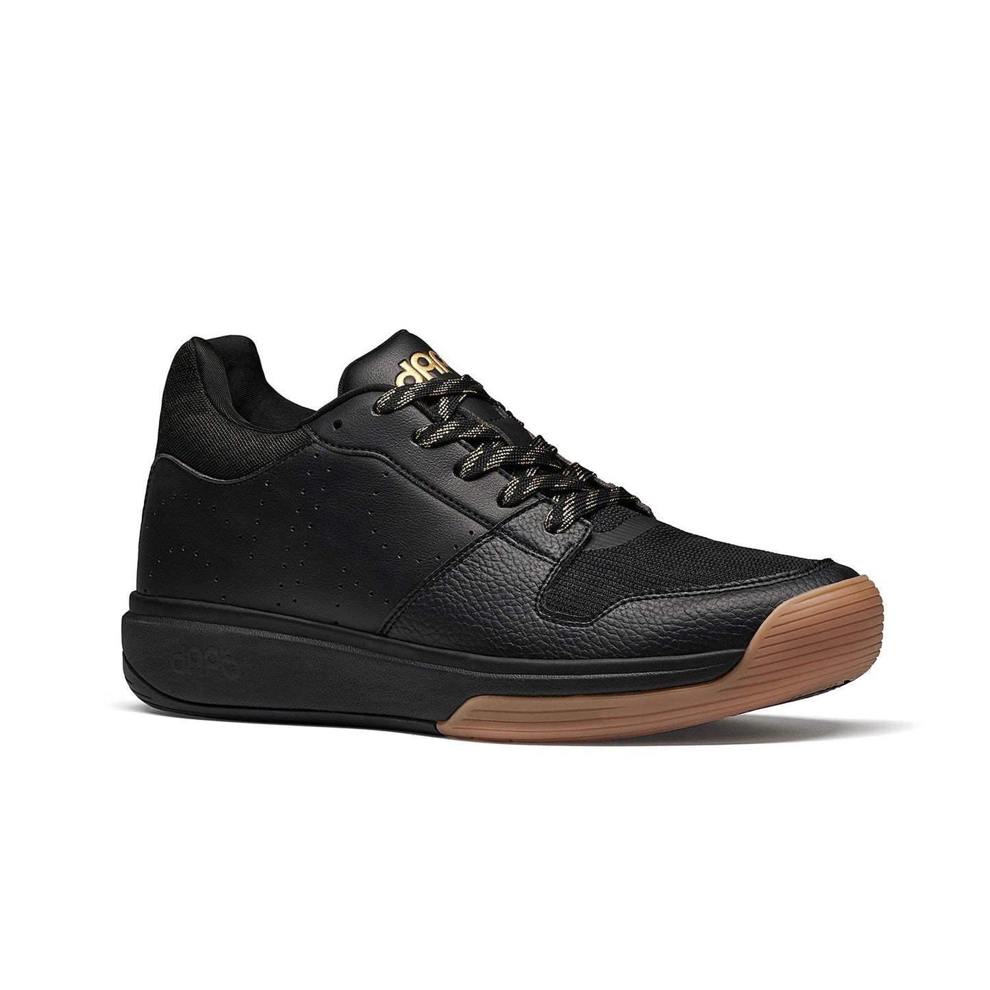 Men's DAPS DESI Mid pickleball shoes in black, from DAPSFIT, with supportive design and sporty style for active play.