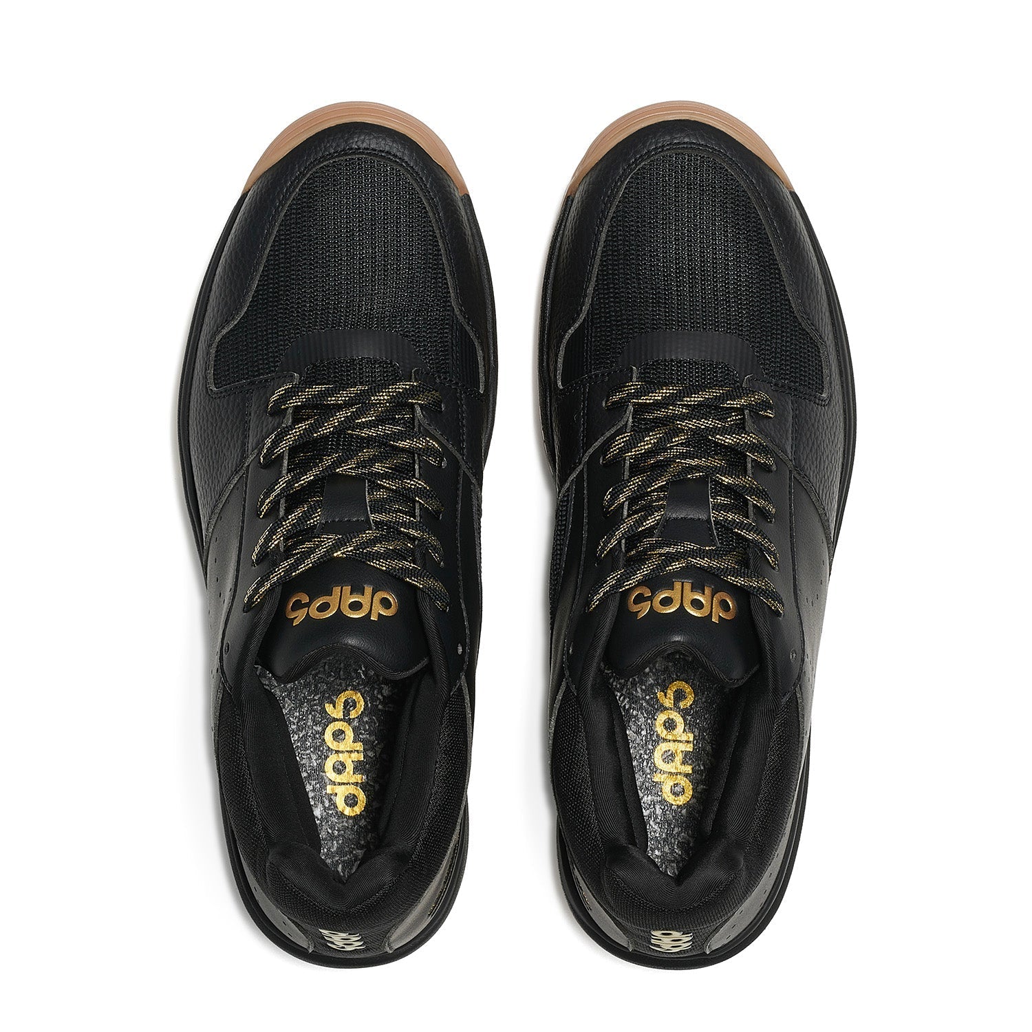 Men's DAPS DESI Mid pickleball shoes in black by DAPSFIT, showing the supportive mid-top design and sporty aesthetic.