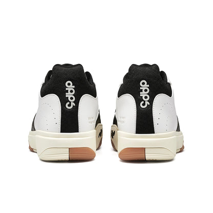 Men’s DAPS DESI Mid pickleball shoes in black and white by DAPSFIT, featuring supportive design for active court play.