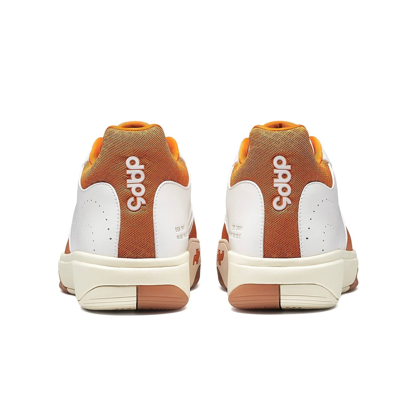 Men's DAPS DESI Mid pickleball shoes in burnt orange, DAPSFIT brand, featuring sporty design and supportive sole for active play.