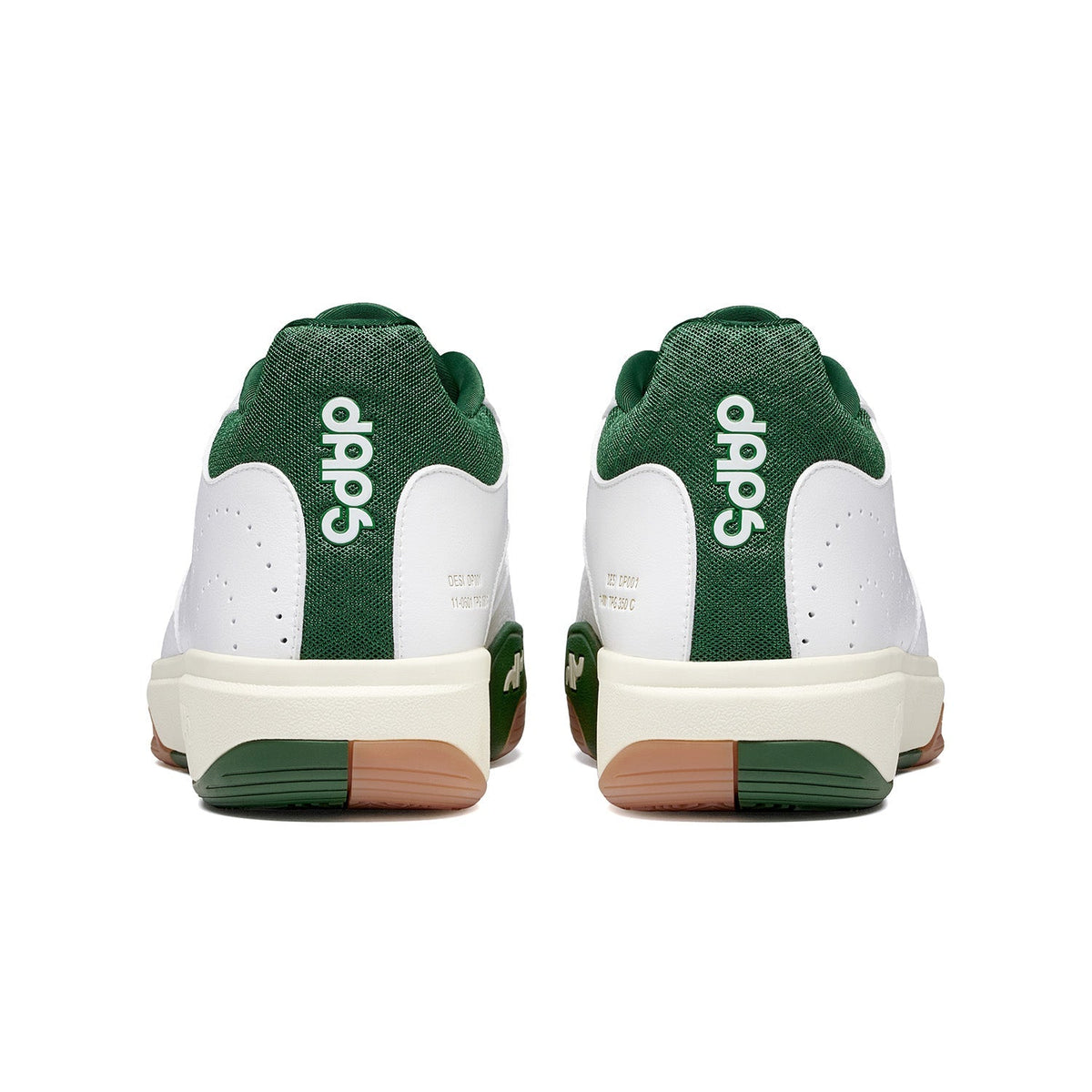 Men's DAPS DESI Mid pickleball shoes in green and white by DAPSFIT, featuring breathable uppers and supportive sole design.