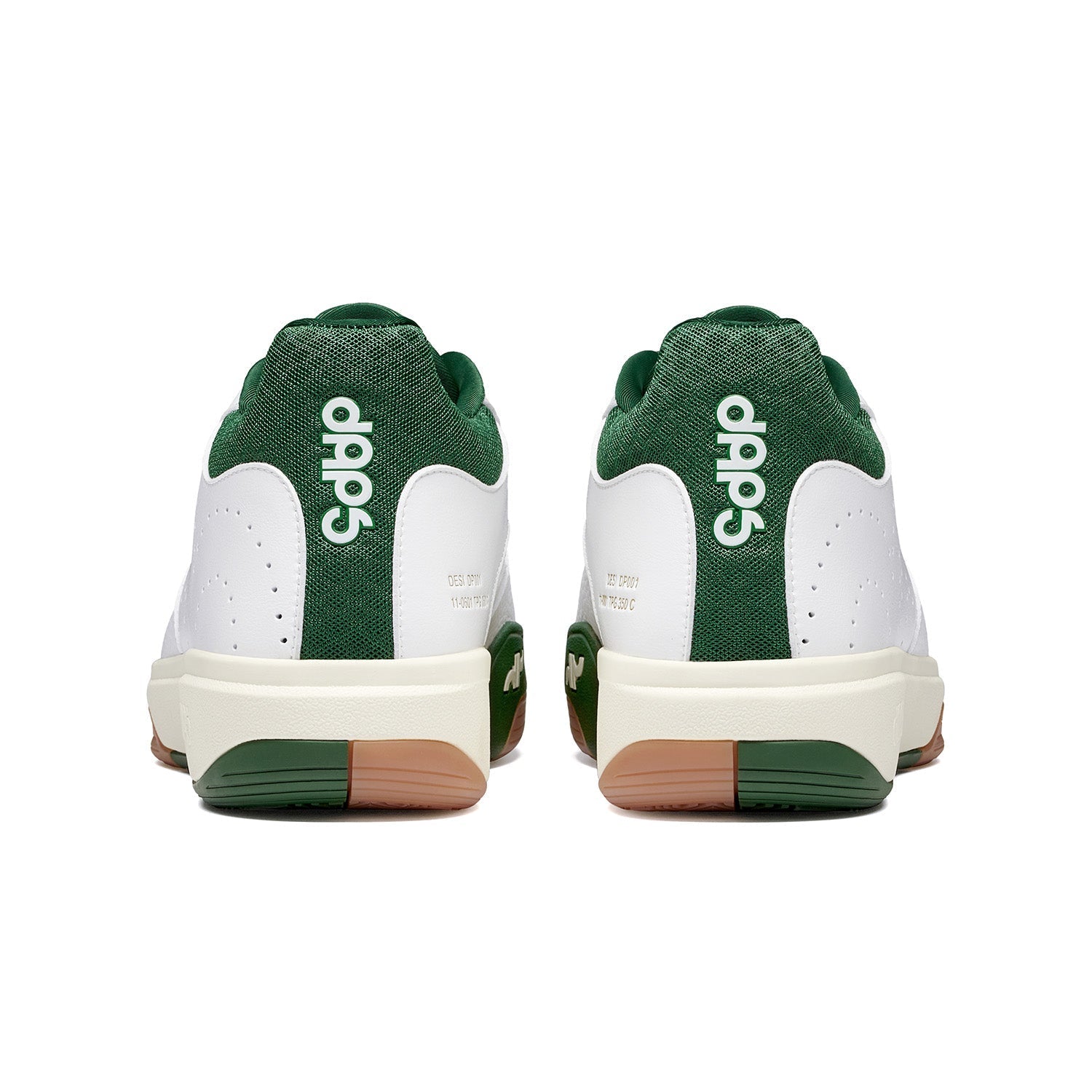 Men's DAPS DESI Mid pickleball shoes in green and white by DAPSFIT, featuring breathable uppers and supportive sole design.