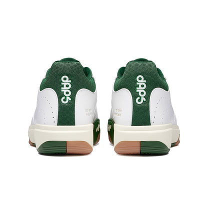 Men's DAPS DESI Mid pickleball shoes in green and white by DAPSFIT, featuring breathable uppers and supportive sole design.