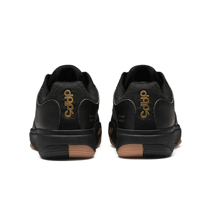 Women's DAPS DESI Low Pickleball Shoes by DAPSFIT in black, featuring a sleek design and athletic grip for active play.