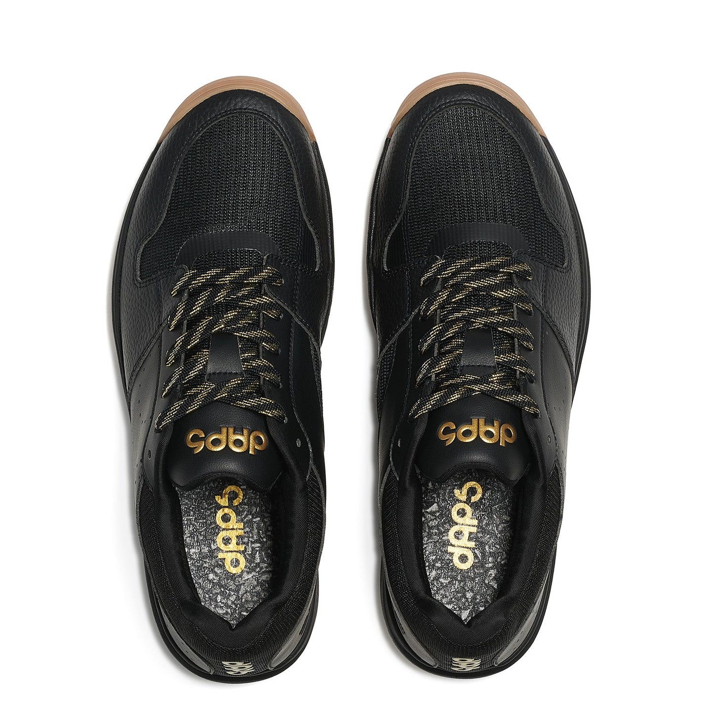 Women's DAPS DESI Low Pickleball Shoes in black by DAPSFIT, shown with a sleek low-profile design and supportive sole.