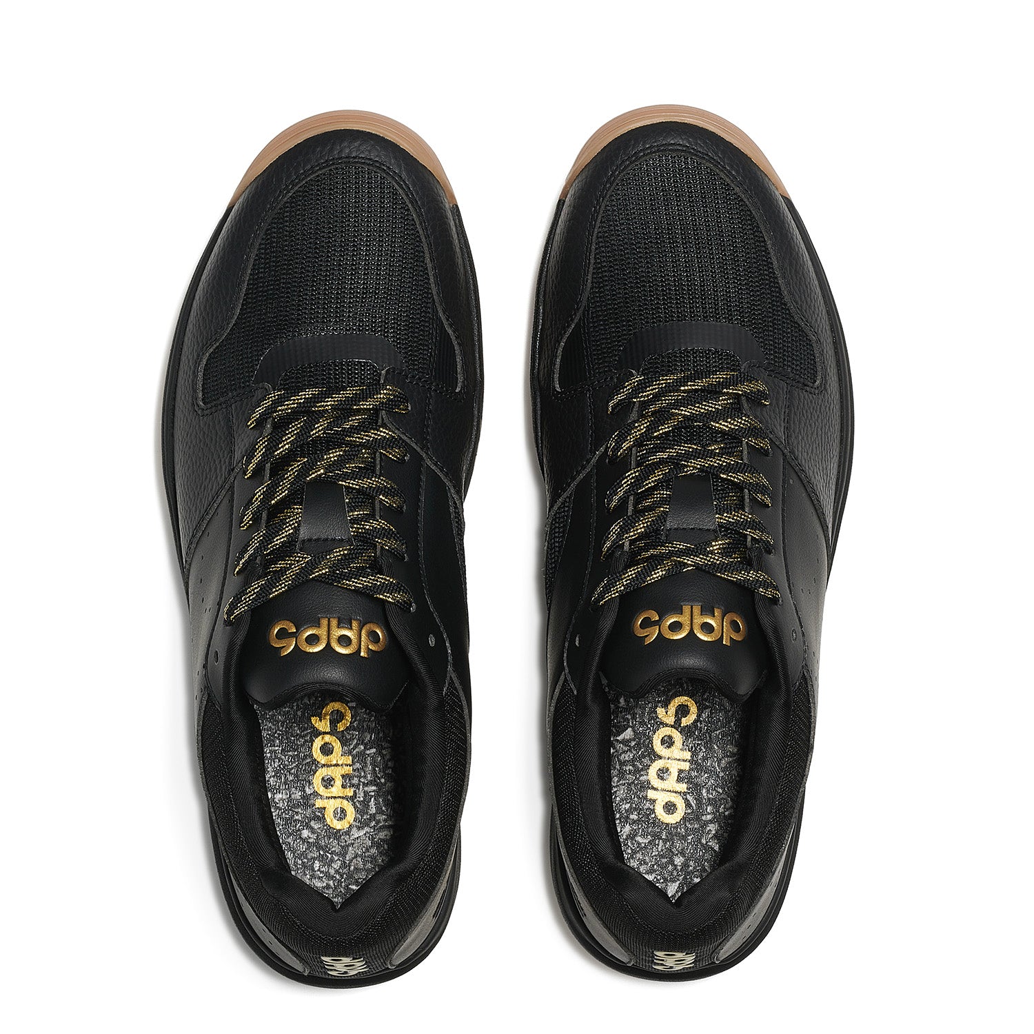 Women's DAPS DESI Low Pickleball Shoes in black by DAPSFIT, shown with a sleek low-profile design and supportive sole.