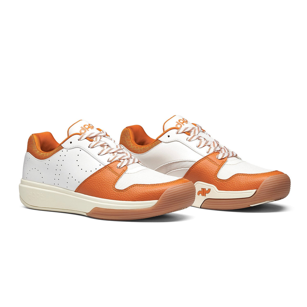 Women's DAPS DESI Low Pickleball Shoes in burnt orange by DAPSFIT, featuring sporty design and comfortable fit.