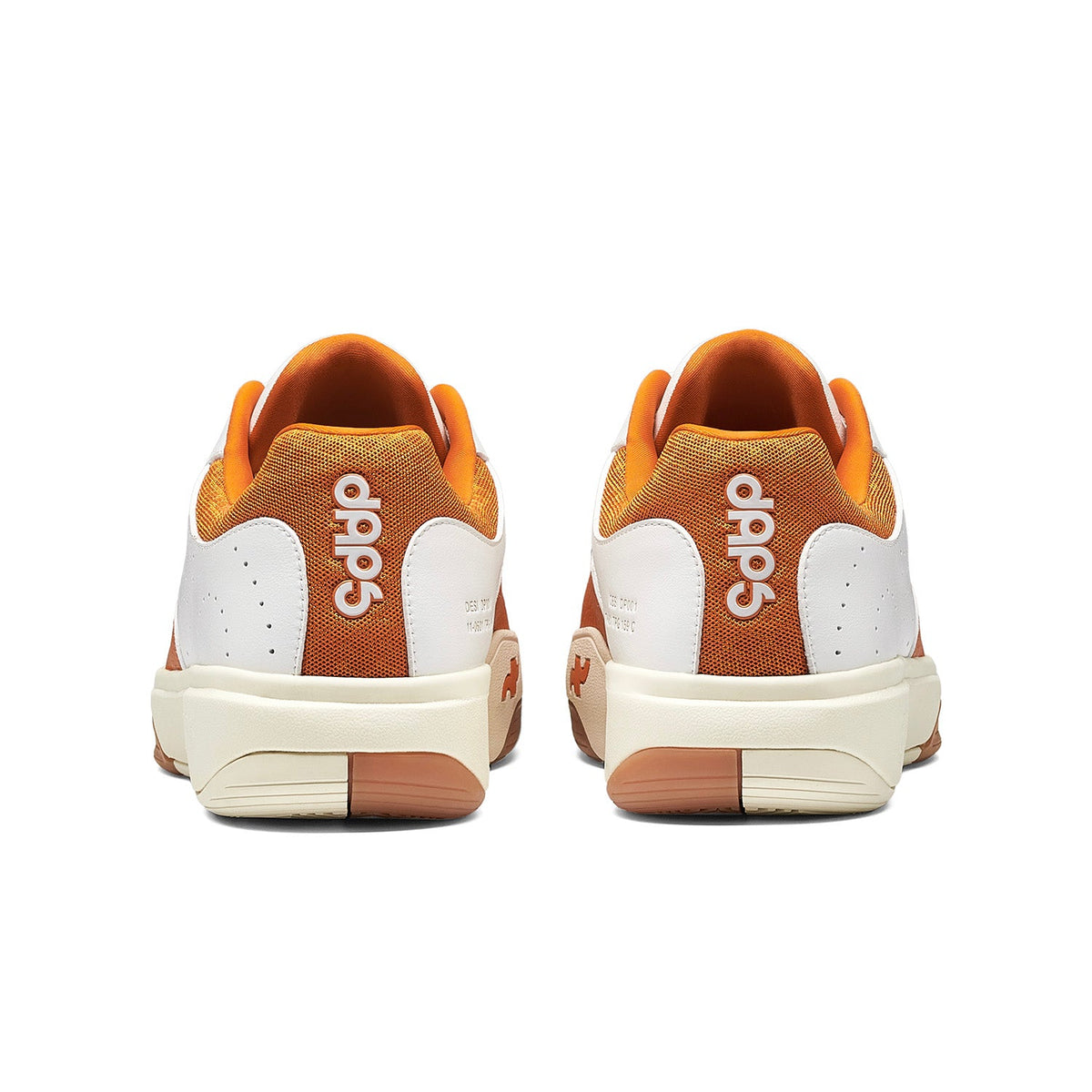 Women's DAPS DESI Low Pickleball Shoes in burnt orange by DAPSFIT, showing the stylish low-top design and textured sole.