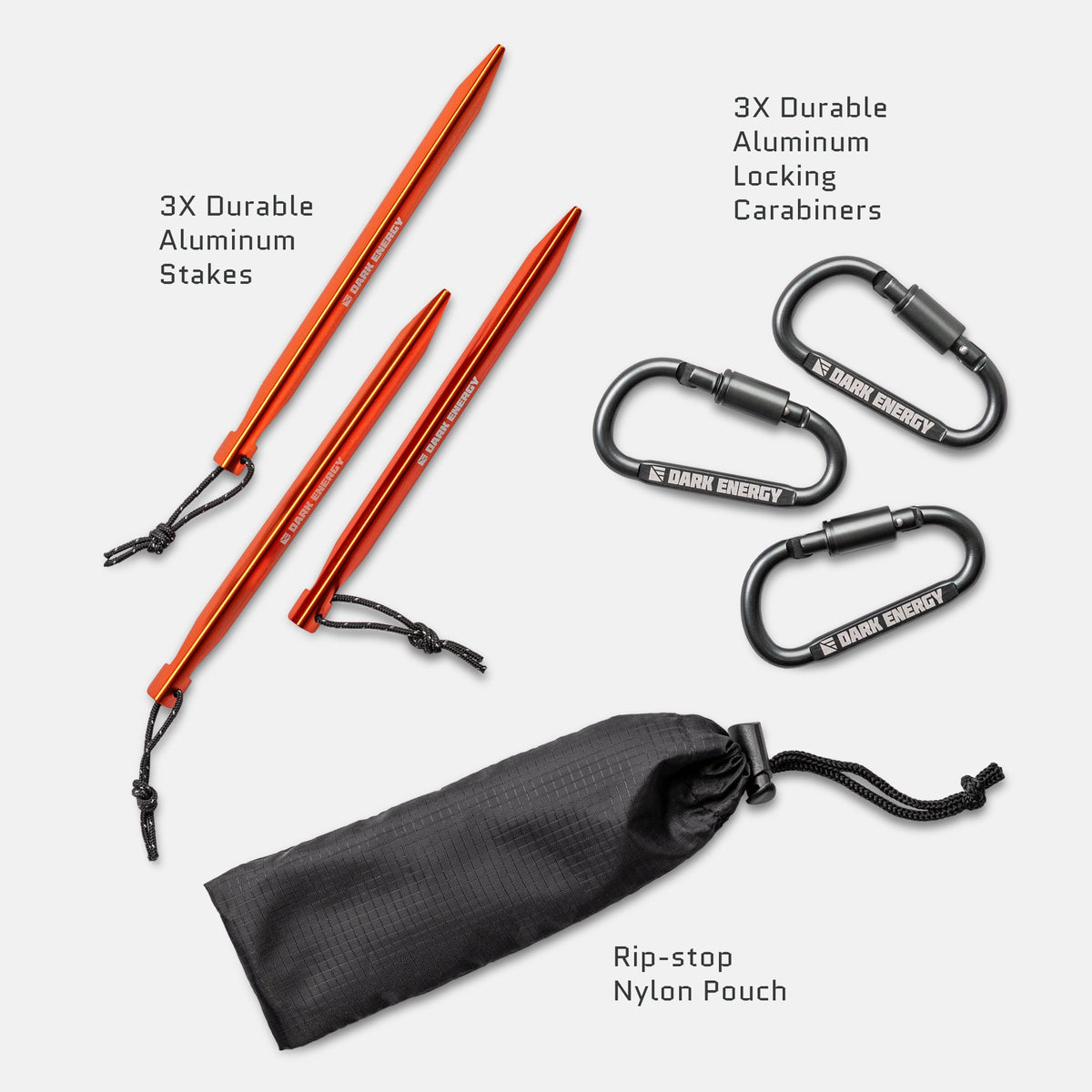 Dark Energy 56W Spectre solar panel accessories kit with connectors, cables, and mounting hardware for solar power setups.