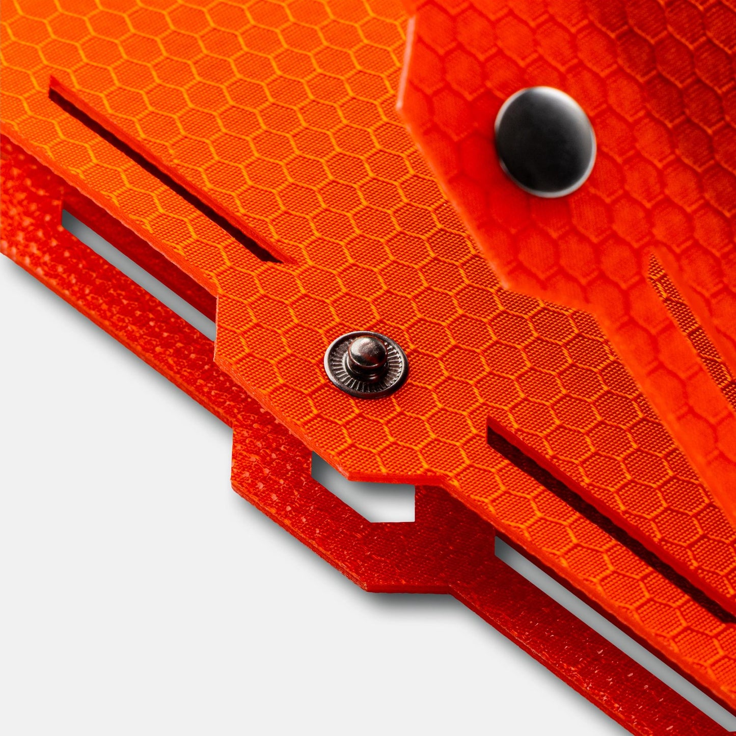 Close-up of orange control buttons on Dark Energy Spectre 18W solar panel for easy operation and adjustments
