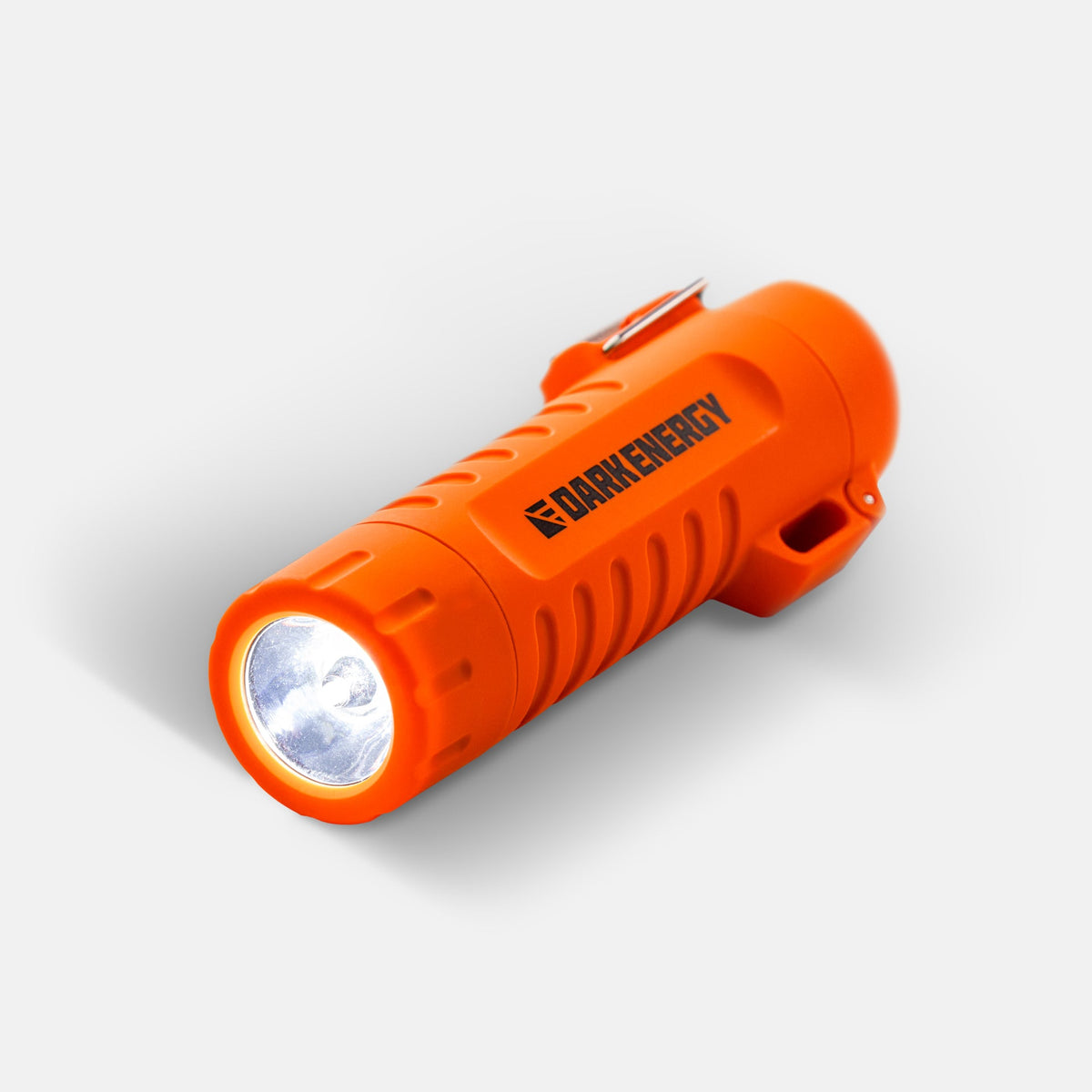 Dark Energy plasma lighter with a sleek black design and illuminated plasma arc, portable and rechargeable for easy use.
