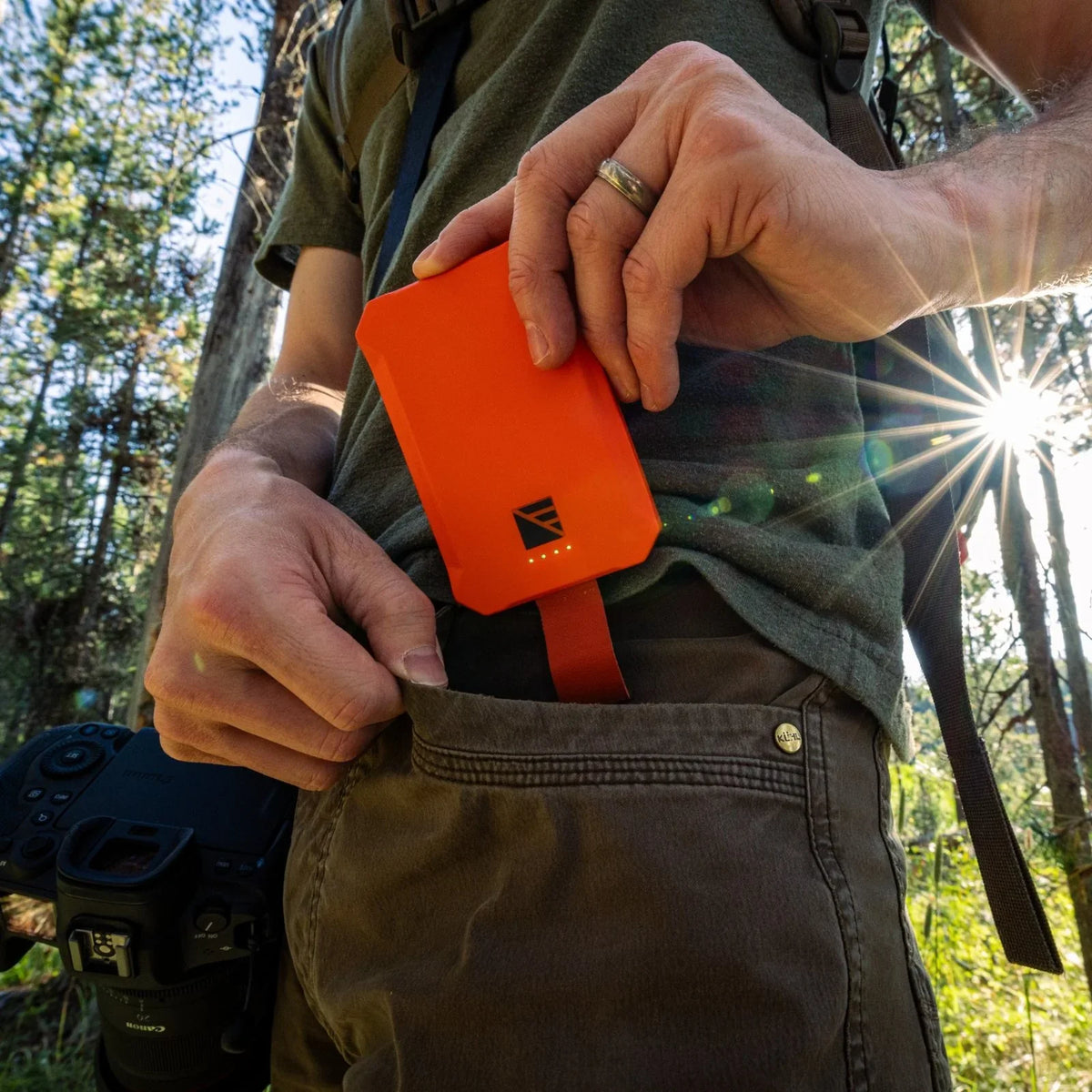 Dark Energy Poseidon Nano Power Bank, portable charger with sleek design and multiple USB ports for on-the-go device charging