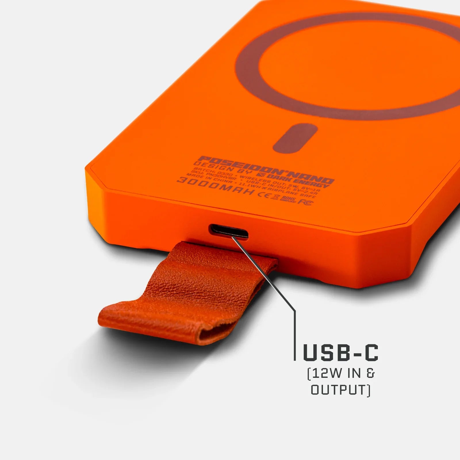 Dark Energy Poseidon Nano Power Bank, compact portable charger with USB ports and sleek design for on-the-go device charging.