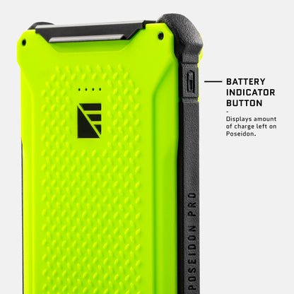 Dark Energy Poseidon Pro Power Bank, a green portable charger with multiple charging ports and LED indicators.