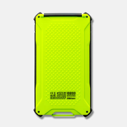 Dark Energy Poseidon Pro Power Bank in green, portable charger with multiple USB ports, compact design, and durable build.