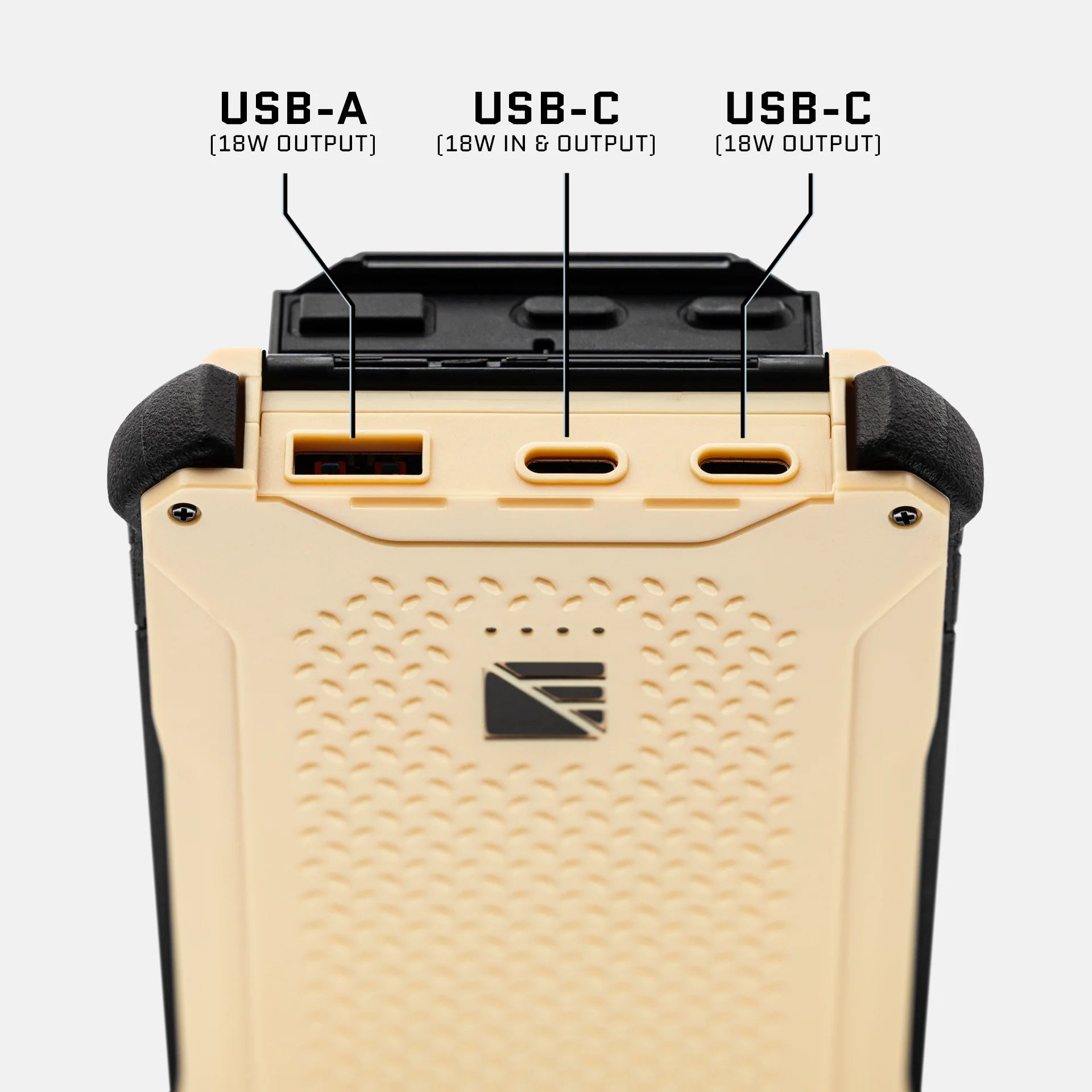 Dark Energy Poseidon Pro Power Bank, portable charger with desert-themed design, compact and lightweight for on-the-go charging.