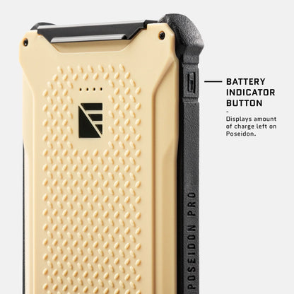 Dark Energy Poseidon Pro Power Bank portable charger with desert-themed battery design, compact and high-capacity for on-the-go charging.