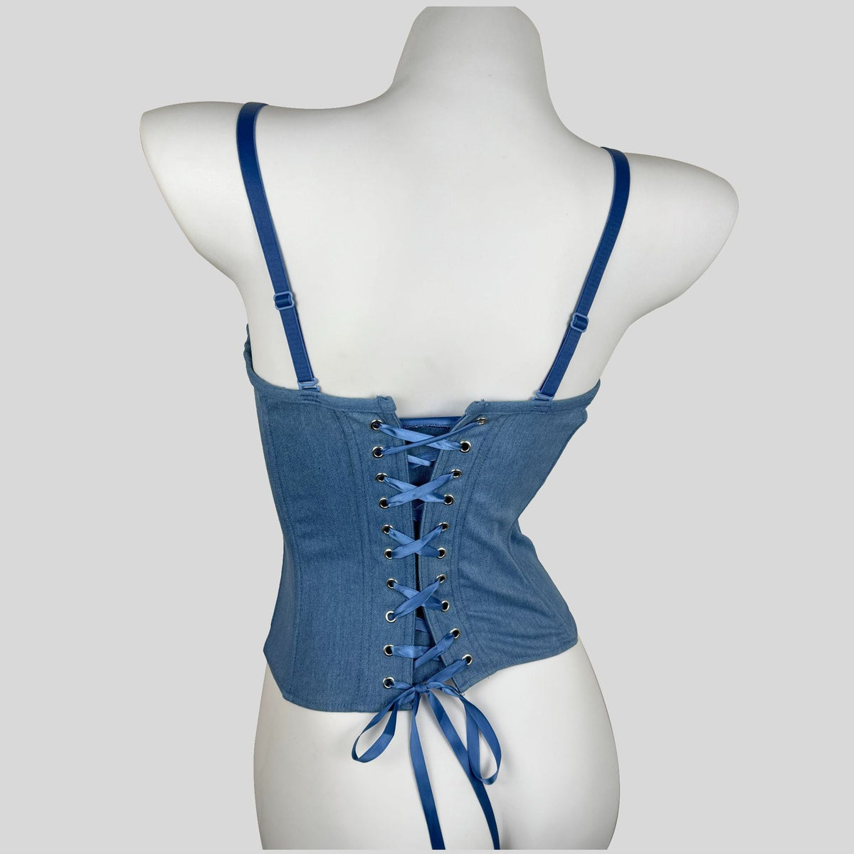 Fashionable black shapewear underbust corset camisole with adjustable straps and structured waist support
