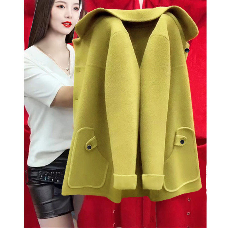 Women's woolen coat outerwear by My Store