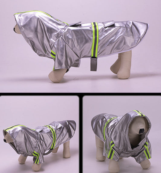 Reflective windproof outdoor dog cloak jacket for medium and large dogs by My Store