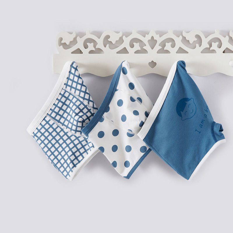 Children's cartoon simple boxer cotton underwear in a comfortable, playful design