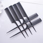 Black styling comb from BACKUPMYFILESNOW® with fine teeth for precise hair styling and grooming.