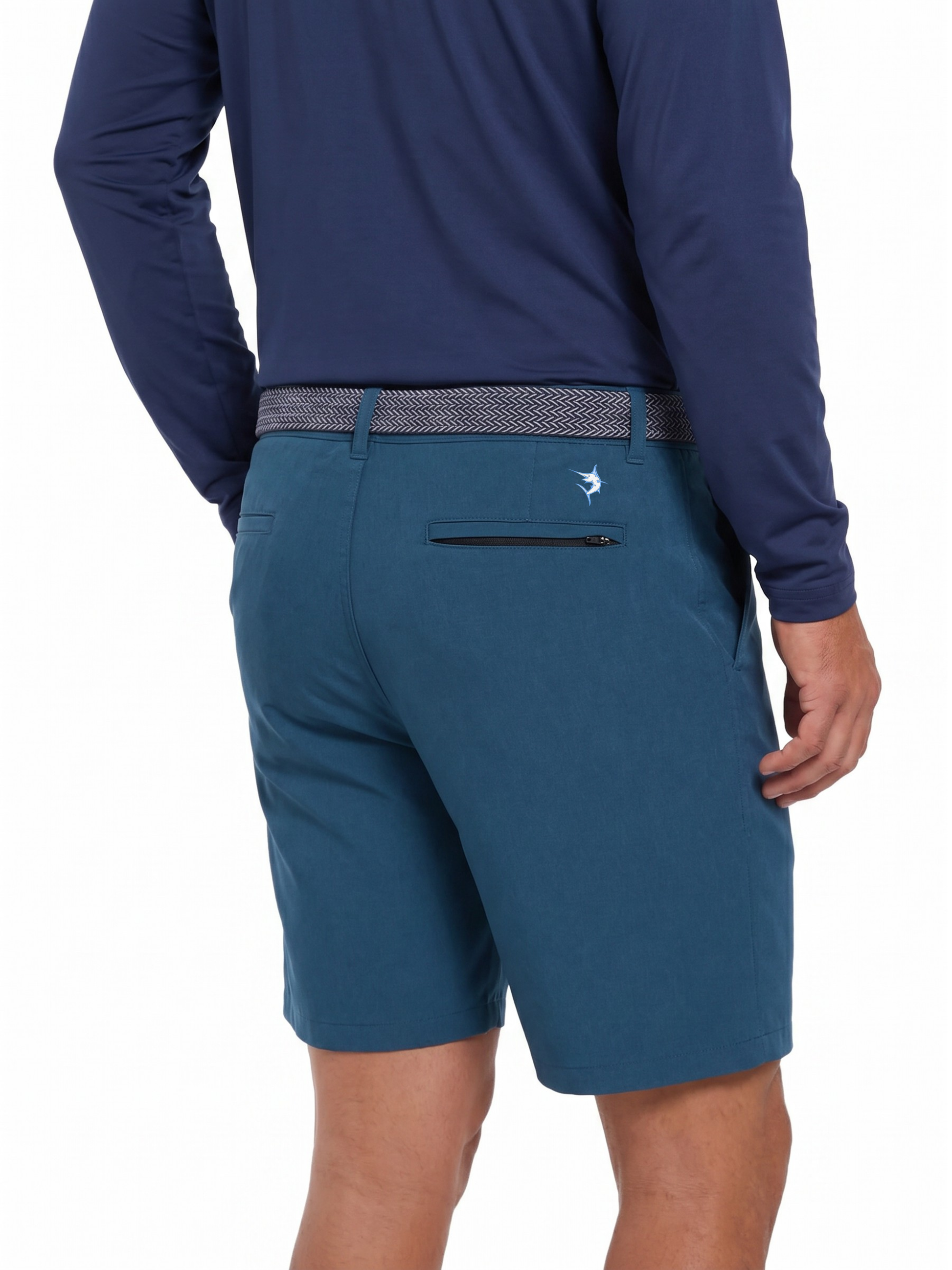 White Water Life Bayport Lightweight Shorts with zipper back pocket, casual men's shorts in breathable fabric.