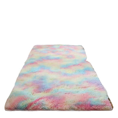 Solid color silk-wool carpet for bedroom bedside or living room floor rug