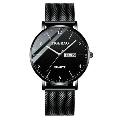 Water-resistant luminous fully automatic movement watch with a classic round dial and visible hands