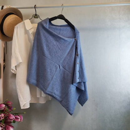 Versatile slouchy knit vintage women's shawl in a sophisticated style