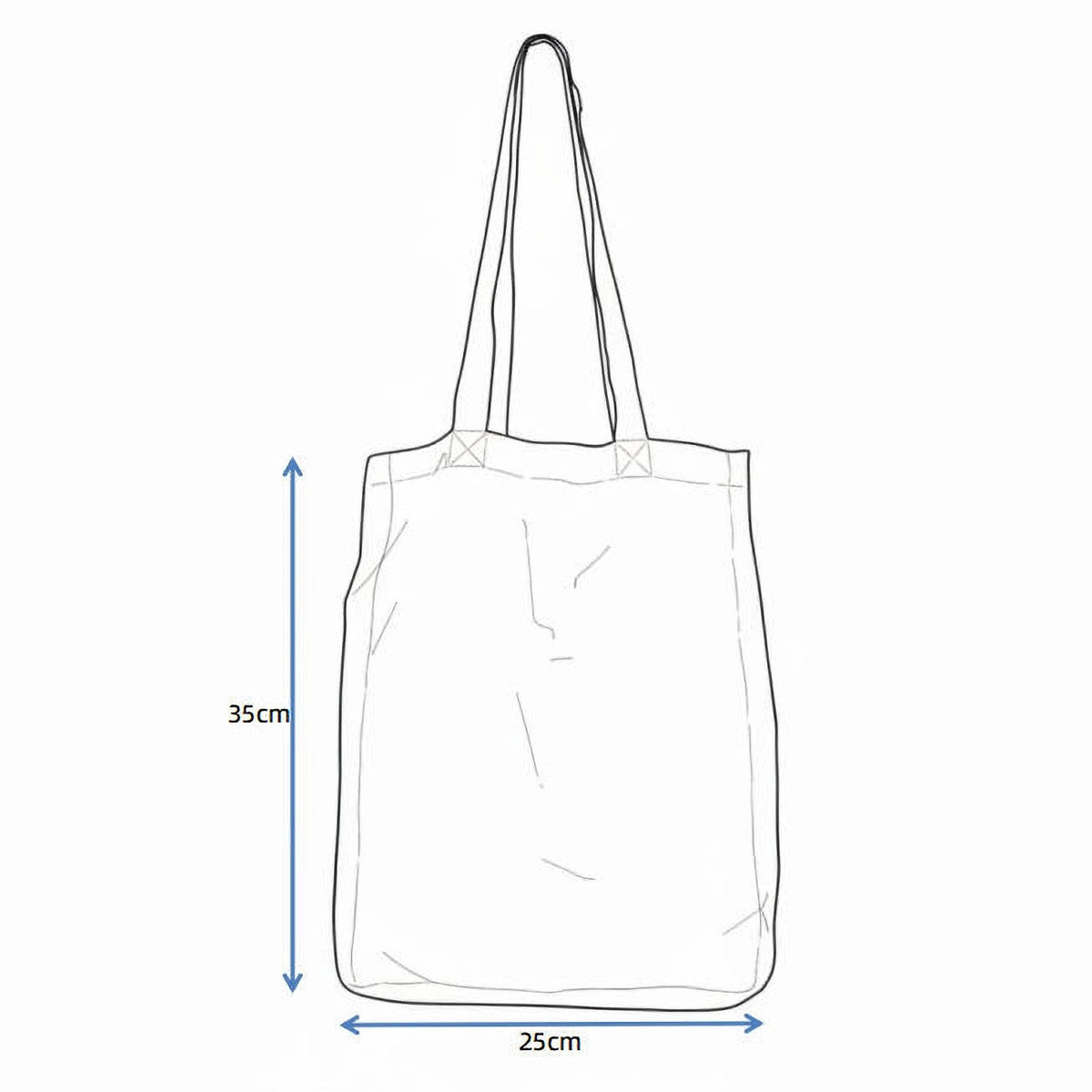 Yulu Ma eco-friendly foldable tote bag displayed flat with supermarket graphic design