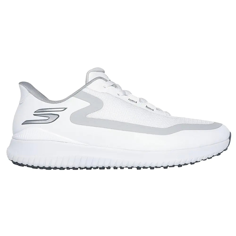 Skechers Golf Mens Flite Spikeless Slip-in Golf Shoe Sneaker White/Gray 9.5