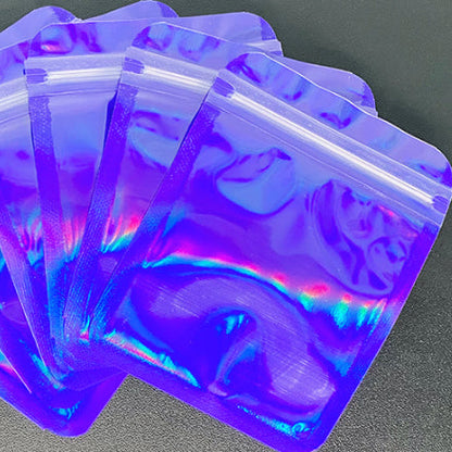 Colorful laser internal printing ziplock bag with secure resealable closure