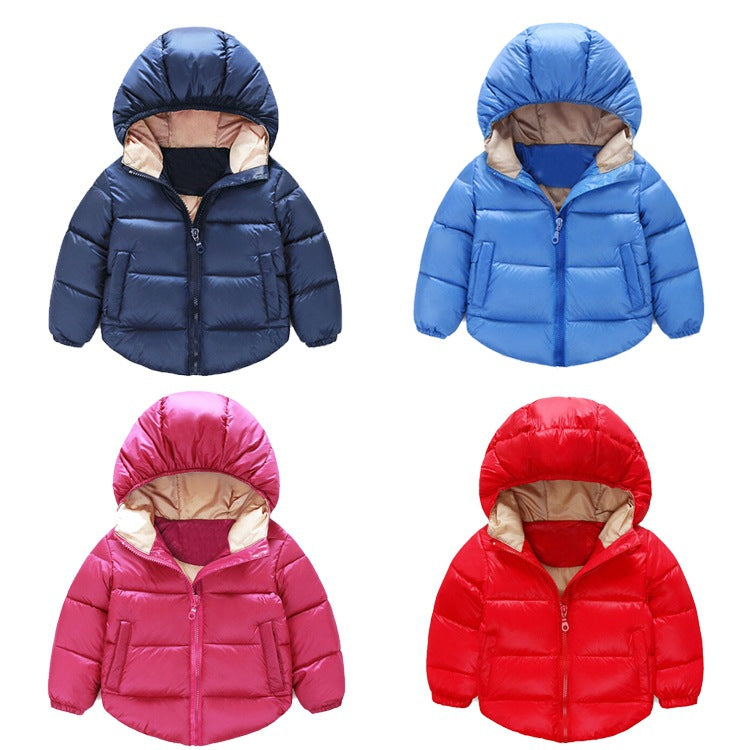 Children's winter cotton-padded casual down jacket in a warm, practical design