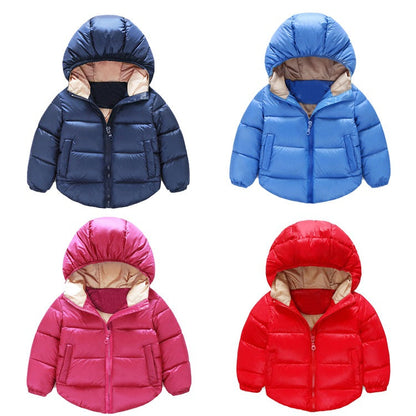 Children's winter cotton-padded casual down jacket in a warm, practical design