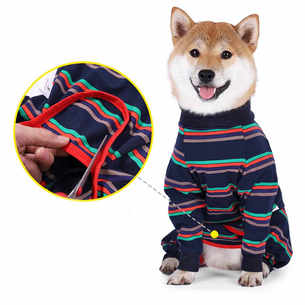 High-elastic four-legged dog pajamas with full-body coverage and a snug fit