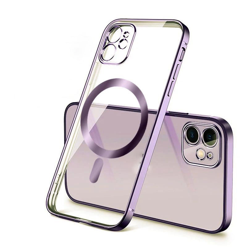 Electroplated protective cover for magnetic suction mobile phone case by My Store
