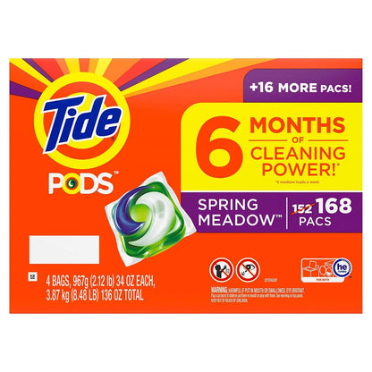 Spring Meadow Tide PODS Detergent Pacs (168 ct.)