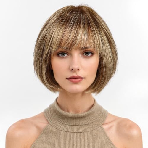 Remy Brown & Blonde 10 Inch Human Hair Wig