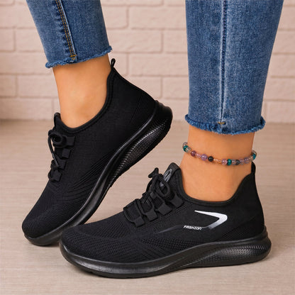 Breathable casual flat walking shoes in a lightweight design with comfortable everyday styling