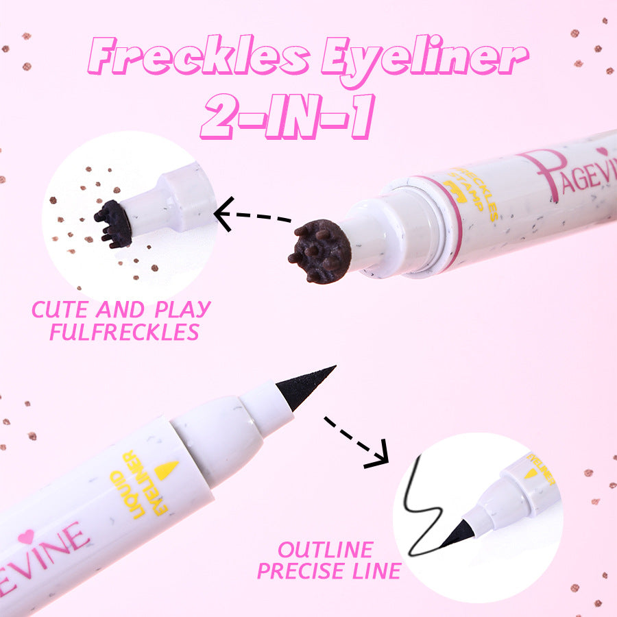 Double-headed fleck removal pen liquid eyeliner for women, close-up product view
