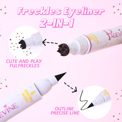 Double-headed fleck removal pen liquid eyeliner for women, close-up product view