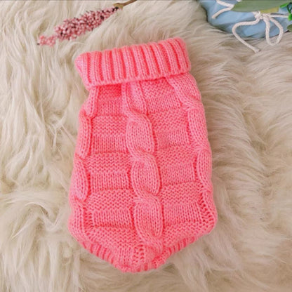 Cute autumn winter knitted cat sweater in red, My Store cat pet clothing outfit