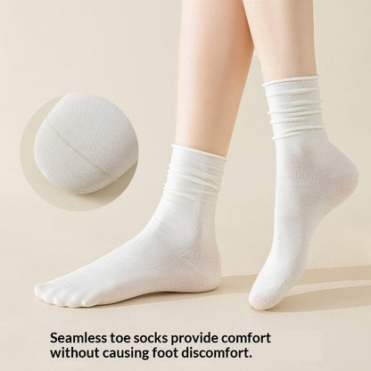 Women’s spring-summer mid-calf silk socks by My Store in a lightweight, elegant design