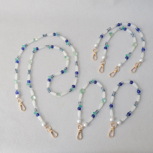 Fashion bead bracelet accessories crossbody bag chain by My Store, colorful beaded strap detail