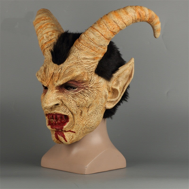 Human Face Lucifer latex mask with detailed facial features