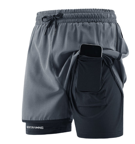 Casual two-piece sports shorts set for running and fitness in an all-match style