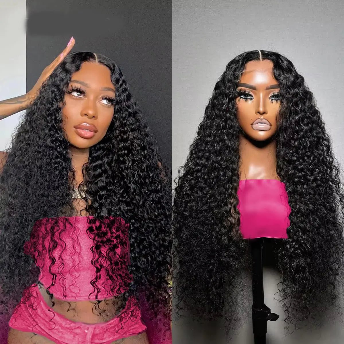 Deep Wave Lace Front Wigs Human Hair Wigs 200% Density Lace Front Wigs Human Hair 13x4 Lace Frontal Wigs Human Hair Pre Plucked with Baby Hair Human Hair Deep Curly Human Hair Wigs for Women 20 Inch - BACKUPMYFILESNOW